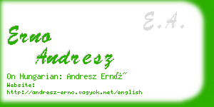 erno andresz business card